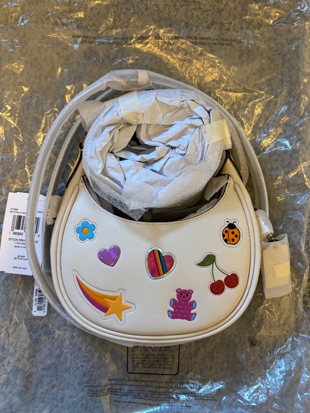 Coach Mini Jonie Sticker Print Bag